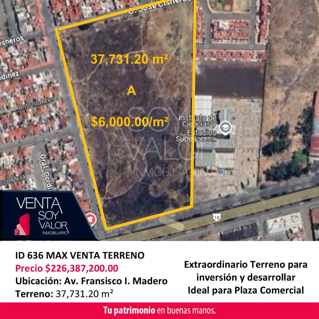 ID 636 MAX TERRENO VENTA AV MADERO