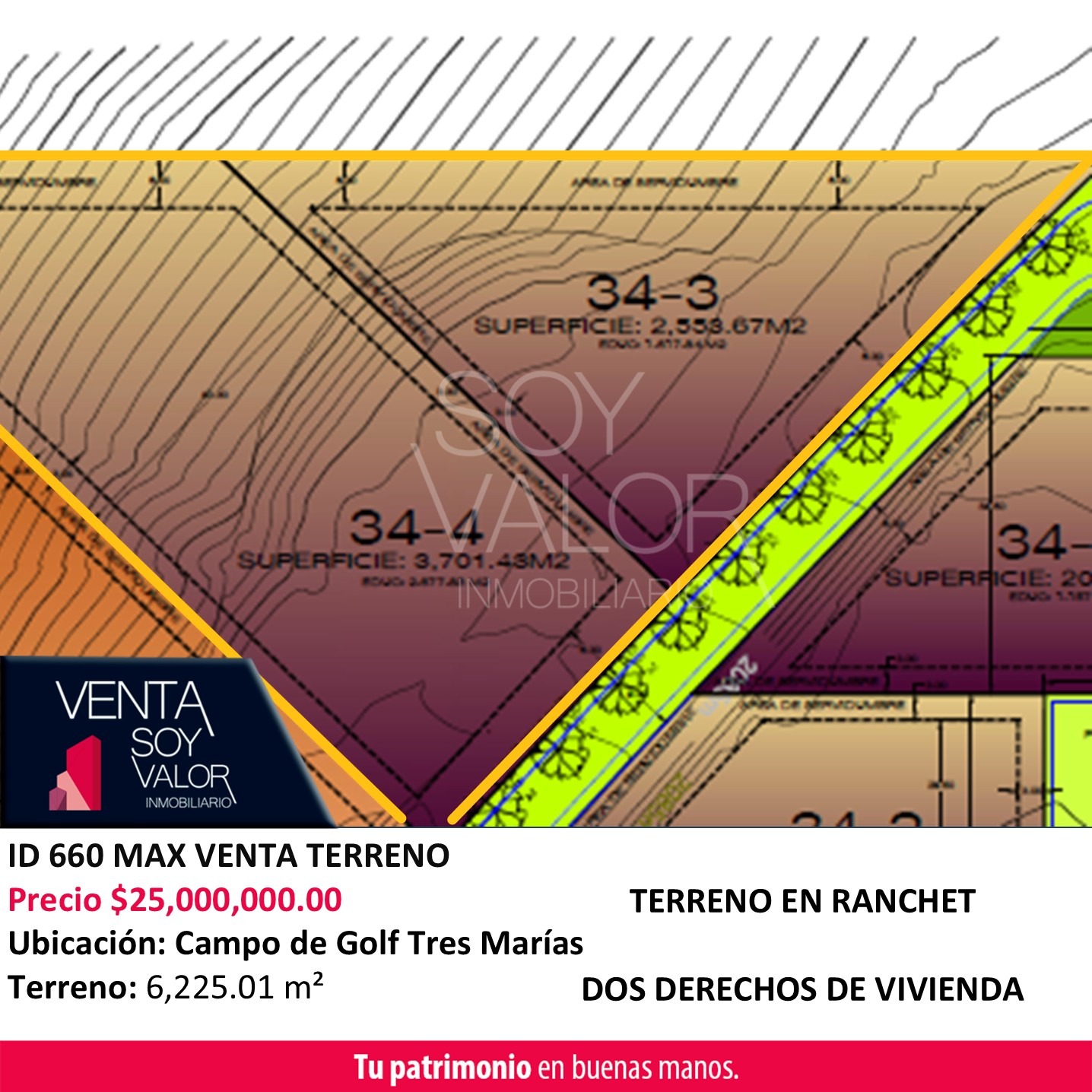 ID 660 MAX TERRENO EN RANCHET CAMPO DE GOLF TRES MARIAS C34 - 3Y4