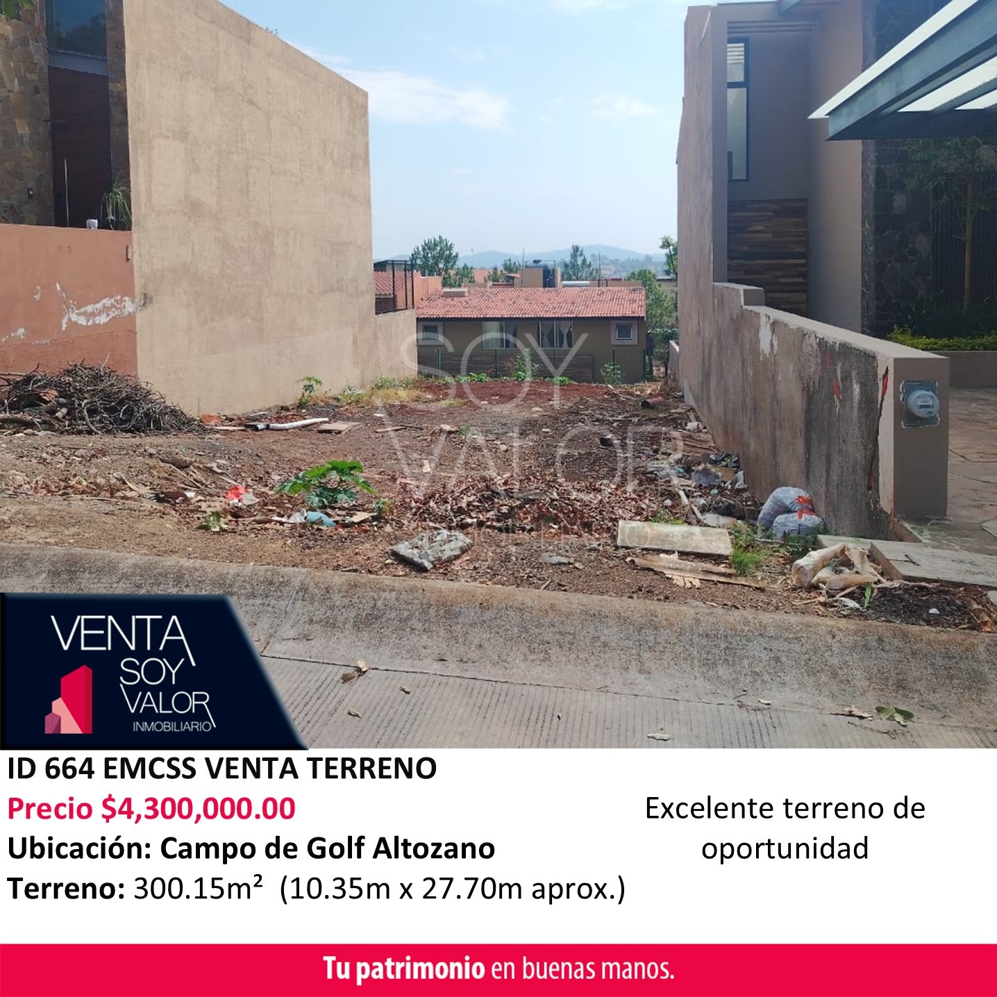 ID 664 EMCSS TERRENO VENTA CAMPO DE GOLF ALTOZANO